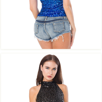 Women's Sexy Low Rise Mini Denim Shorts Jeans Hot Pants