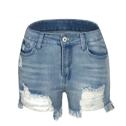 Women's Cut Off Denim Jean Shorts Ripped Distressed