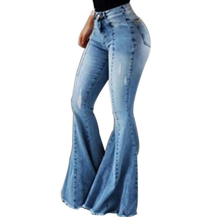 Bell Bottom Jeans for Women High Waisted Flare Jeans Ripped Denim Pants