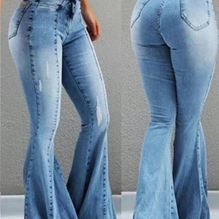 Bell Bottom Jeans for Women High Waisted Flare Jeans Ripped Denim Pants