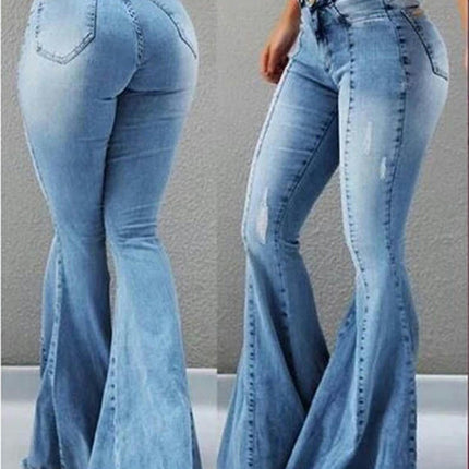 Bell Bottom Jeans for Women High Waisted Flare Jeans Ripped Denim Pants