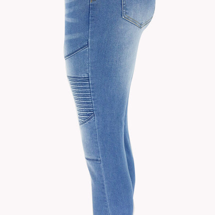 Jeans for Women Mid Waisted Stretch Skinny Denim Pants