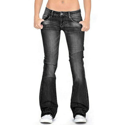 Bell Bottom Jeans for Women Mid Waisted Flare Denim Pants