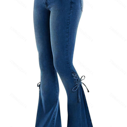 Bell Bottom Jeans for Women Mid Waist Stretch Denim Pants