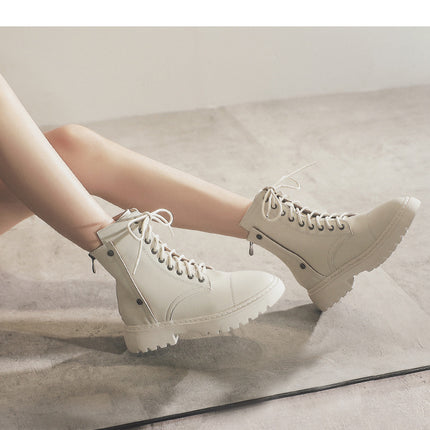 Women's Ankle Boots Low Heel Lace up Fashion Booties