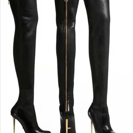 Women's Over The Knee Thigh High Boots Long Pointed Toe Stiletto High Heels Boots