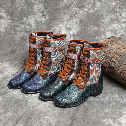 Women's Cowboy Boots,Women Embroidered Cowboy Boots