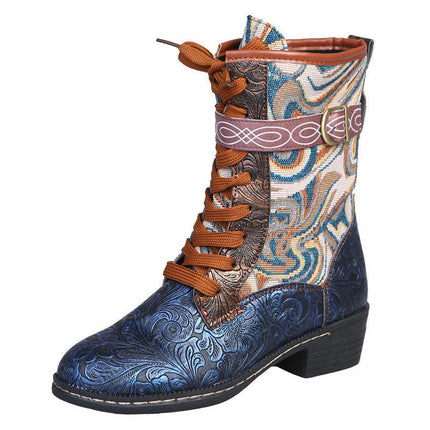 Women's Cowboy Boots,Women Embroidered Cowboy Boots