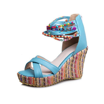 Women's Wedge Sandals Across The Top Platform Sandals High Heels