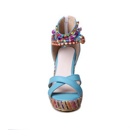 Women's Wedge Sandals Across The Top Platform Sandals High Heels