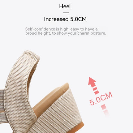 Women's Sandals Open Toe Elastic Ankle Strap Wedge Sandals for Women Comfortable Platform Shoes