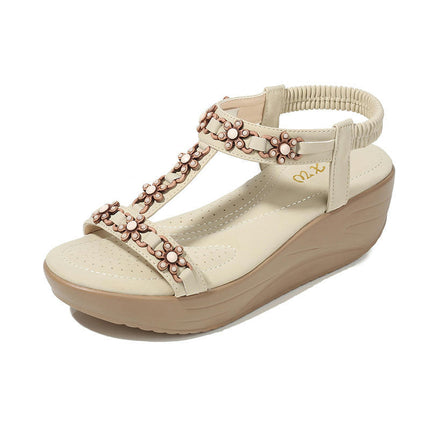 Wedge Sandals For Women Open Toe Ankle Strap Espadrille Wedge Sandal Low Heel Flatform