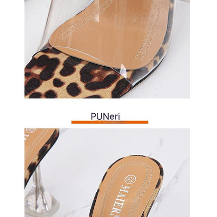 Clear Heels For Women Transparent Stiletto Heels Open Toe High Heeled Sandals Model A