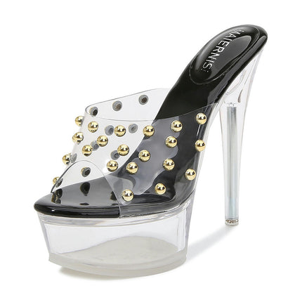 Clear Platform Heels for Women Stiletto Heels for Women with Clear Straps