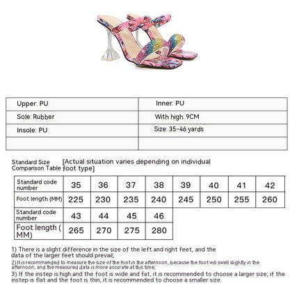 Women's Rhinestone Stiletto Heel Slide Heel Sandals