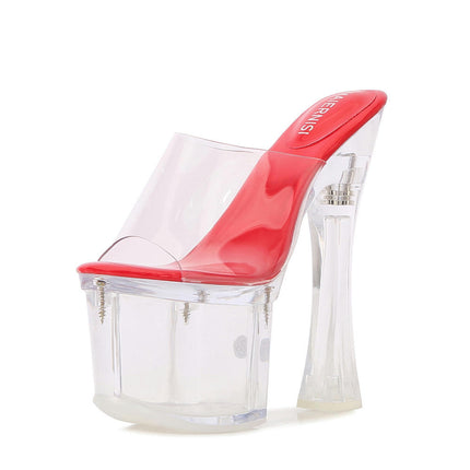 Clear Heels For Women Platform Open Toe High Heel Sandals