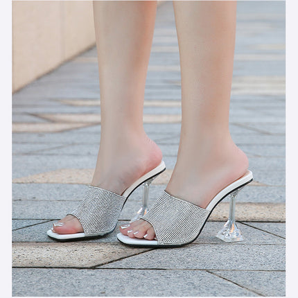 Clear High Heels, Women Sandals High Heels Open Toe Casual Shoes