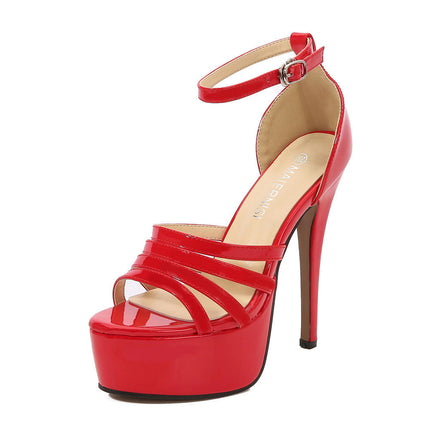 Women's High Heel Platform Peep Toe Dress Pump Sandals