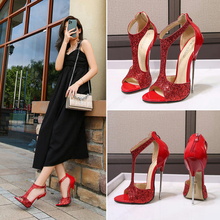 Women's Stiletto Heels Shoes Peep Toe Sexy Pumps Heels