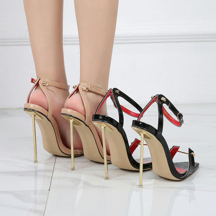 Women's Stiletto Heeled Sandals Open Toe Ankle Strap Heels Sandals