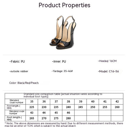 Women's Slingback Shoes Peep Toe Heels Party Pump Sandals