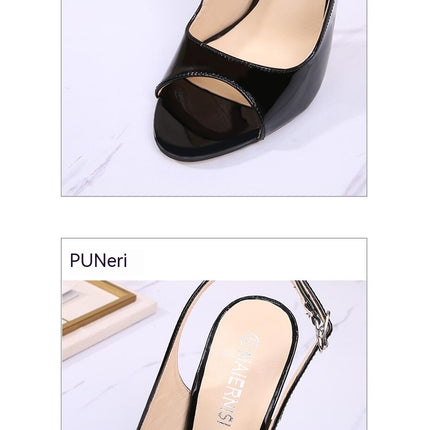 Women's Slingback Shoes Peep Toe Heels Party Pump Sandals