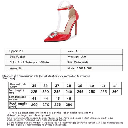 Women's Stiletto High Heel Pumps Ladies Closed Pointed Toe Ankle Strap Dress Pumps Shoes