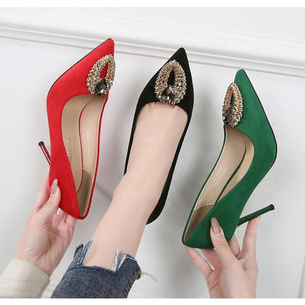 Women's Pumps Slip On Stiletto High Heels with Pointed Toe Dress Heels