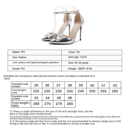 Women's Pointed Toe Stiletto High Heel Pumps Ankle Strap Dress Shoes