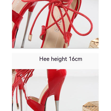 Women's Lace Up Heels Closed Pointed Toe Stiletto High Pumps Dress Shoes