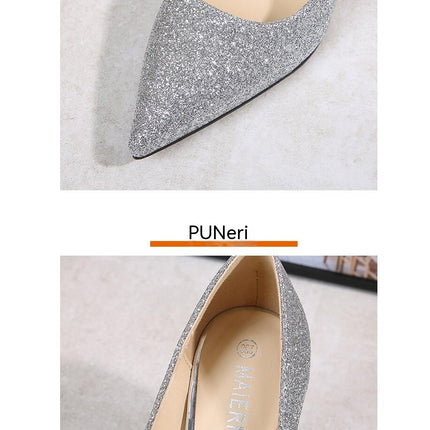 Women's Stiletto High Heels,Closed Pointed Toe Slip On Pumps Dress Shoes