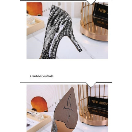 Women Heels, Slip On Pointed Toe Pumps, Closed Toe High Stiletto Heel Shoes