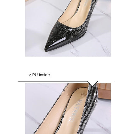 Women Heels, Slip On Pointed Toe Pumps, Closed Toe High Stiletto Heel Shoes