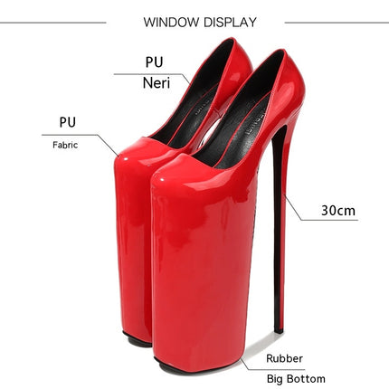 Women's Stiletto Platform High Heels Pointed Closed Toe Ankle Strap Pumps