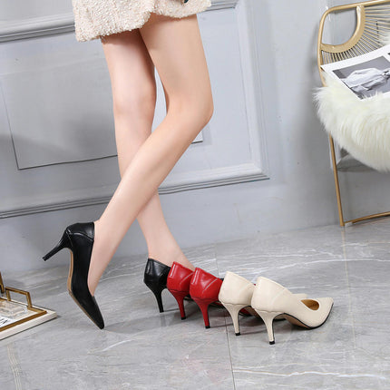 Women's Stiletto Pumps Pointy Toe Dress Shoes Slip on Pumps