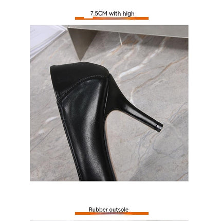 Women's Stiletto Pumps Pointy Toe Dress Shoes Slip on Pumps