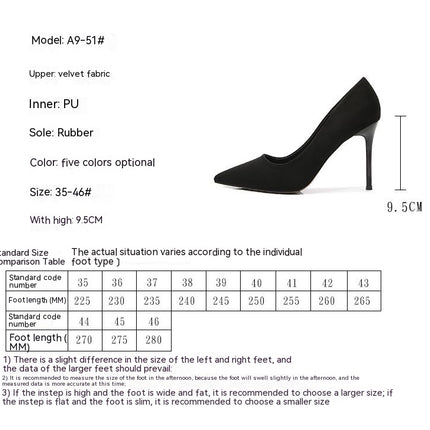 Women's High Heel Closed Toe Pumps Pointed Toe Heels Shoes Slip On Pumps