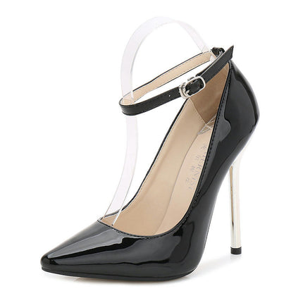 Women's Pumps Shoes Stiletto High Heels Pointy Toe Ankle Strap Pumps