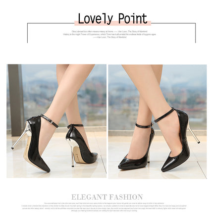 Women's Pumps Shoes Stiletto High Heels Pointy Toe Ankle Strap Pumps