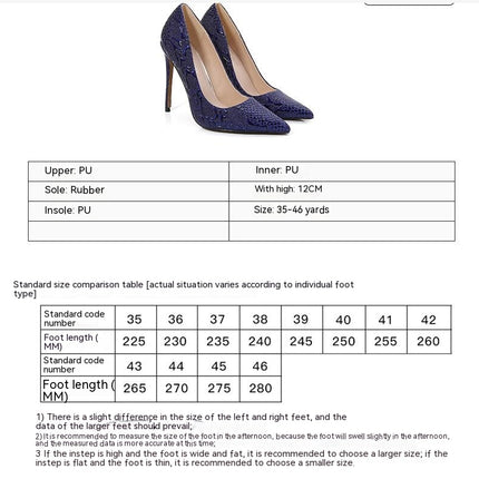 Women's High Heel Pumps Pointed Toe Slip On Stiletto Heels Pumps