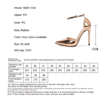 Women's Closed Toe High Heels Ankle Strap Stiletto Sexy Pumps