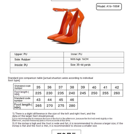 Women's Ankle Strap High Heels Pumps Pointy Toe Stiletto Heel Shoes