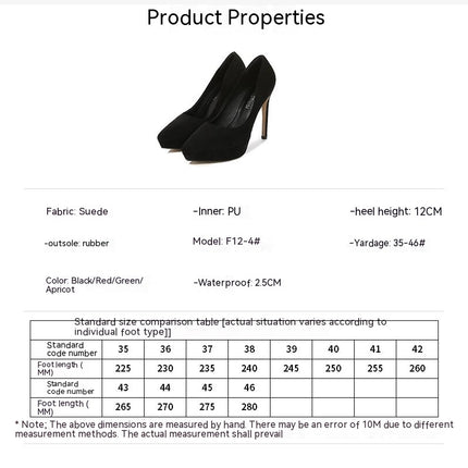 Women's Stiletto Platform High Heels Pointed Closed Toe Sexy Pumps