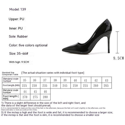 Women's Pumps Pointy Closed Toe Stiletto High Heels Slip on Party Wedding Dress Shoes