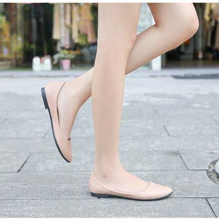 Women's Casual Ballet Pointed Toe Comfort Slip On Flats Shoes