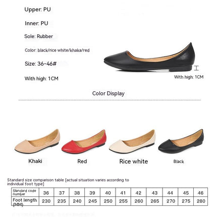 Women's Casual Ballet Pointed Toe Comfort Slip On Flats Shoes