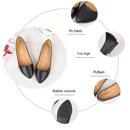 Women's Casual Ballet Pointed Toe Comfort Slip On Flats Shoes