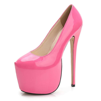 Women's Platform High Heel Pumps Pointed Toe Stiletto High Pumps