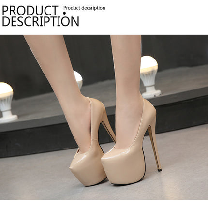 Women's Platform High Heel Pumps Pointed Toe Stiletto High Pumps