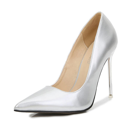 Women's High Stiletto Heels Pointed Toe Slip-on Pumps Shoes